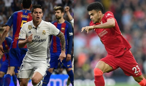 James Rodríguez y Luis Díaz