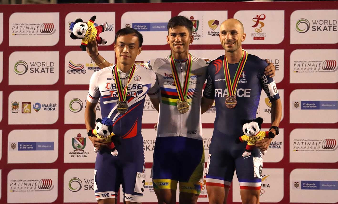 Pedro Caucil, patinador colombiano