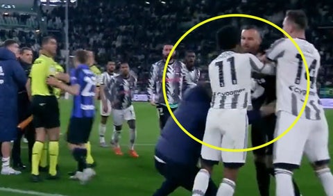 Pelea Cuadrado y Handanovic