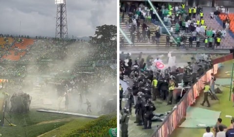 Pelea de Nacional con la policía