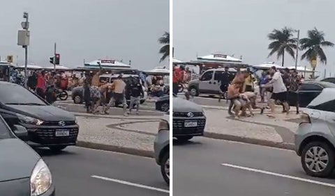 Pelea de hinchas en Argentinos vs Fluminense