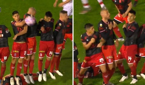 Penalti que no pitaron en contra de Barracas Central