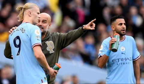 Pep Guardiola en el Manchester City