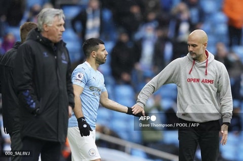 Guardiola y el Kun Agüero