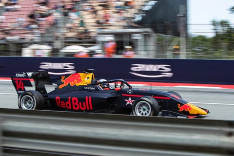 Sebastián Montoya en la parada de Barcelona de Fórmula 3