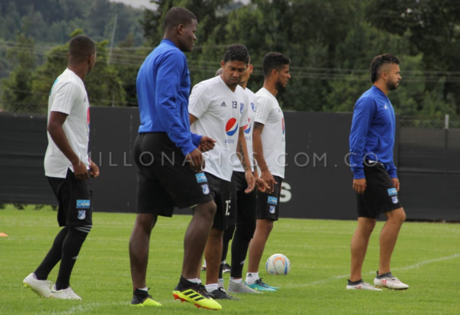 Primer entrenamiento de Jorge Luis Pinto en Millonarios