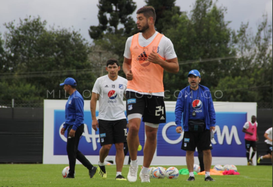 Primer entrenamiento de Jorge Luis Pinto en Millonarios
