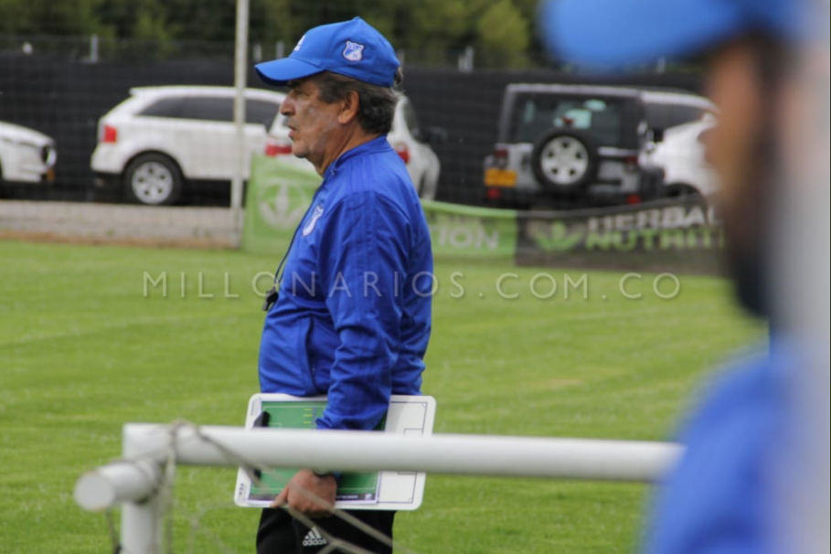 Primer entrenamiento de Jorge Luis Pinto en Millonarios
