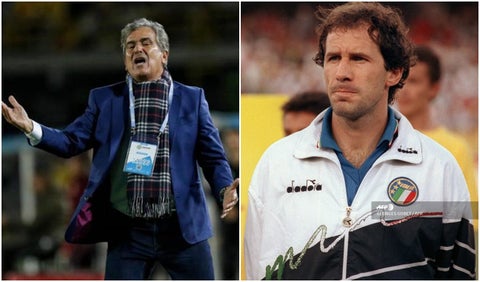 Jorge Luis Pinto y Franco Baresi