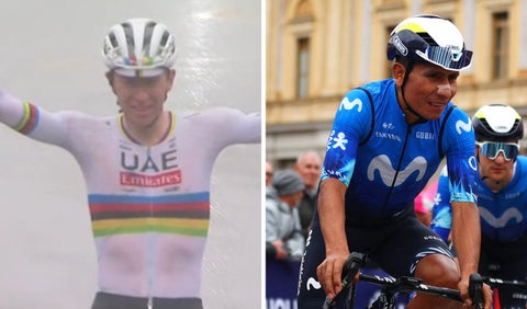 Pogacar y Nairo Quintana