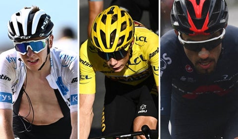 Pogacar, Vingegaard y Daniel Martínez