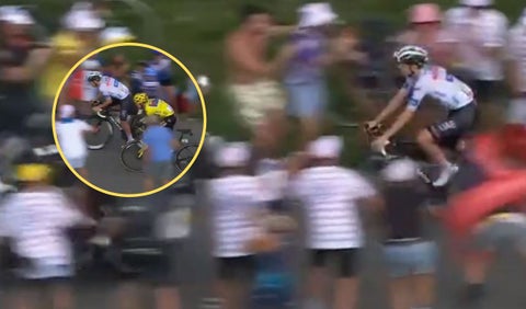 Video de el ataque de Pogacara a Vingegaard en la etapa 14 del Tour