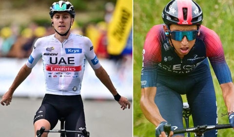 Tadej Pogacar y Egan Bernal