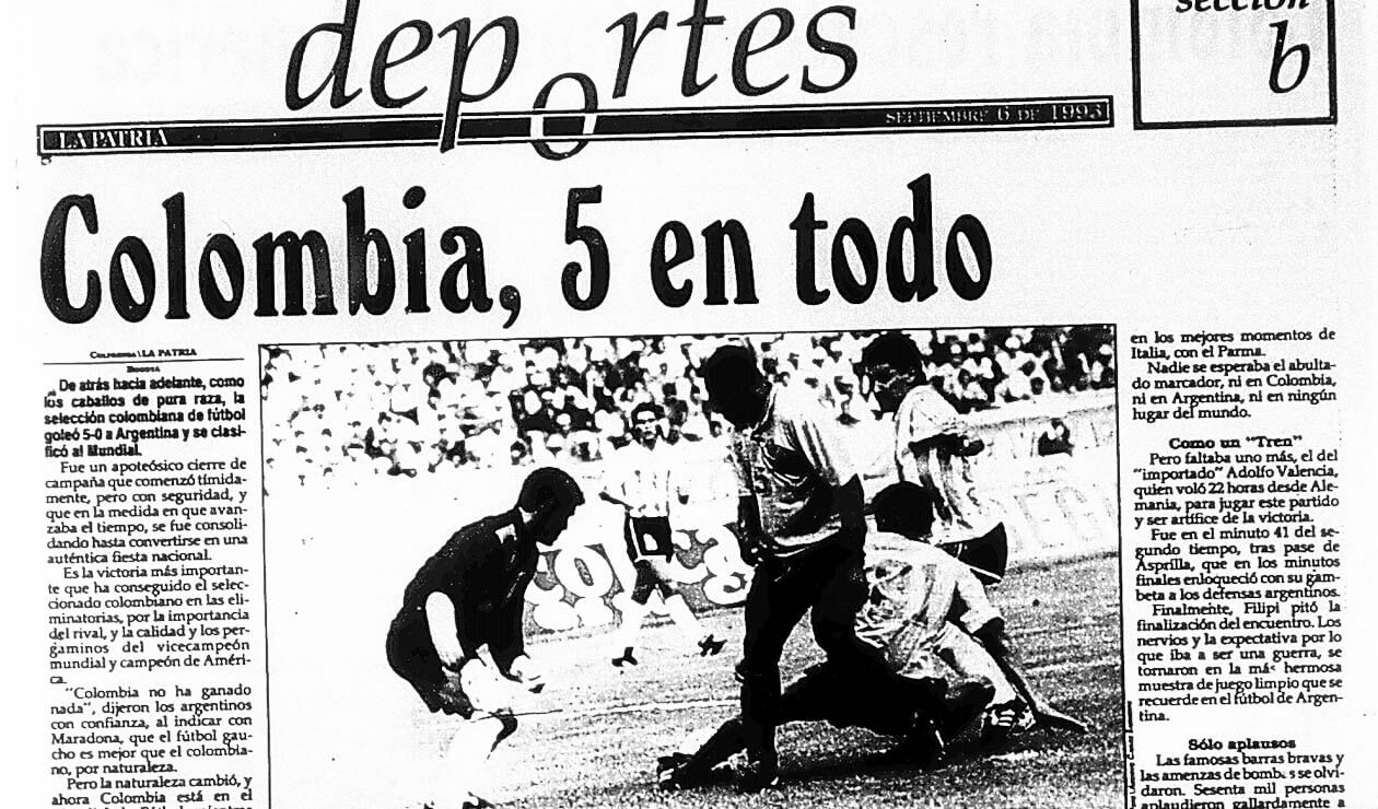 El diario La Patria y las reacciones por el triunfo de Colombia ante Argentina 5-0 