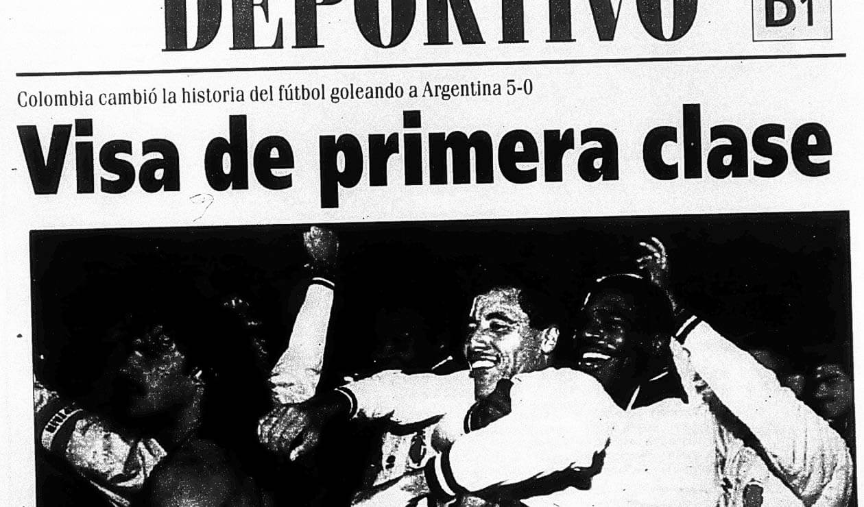 El diario El País y las reacciones por el triunfo de Colombia ante Argentina 5-0 