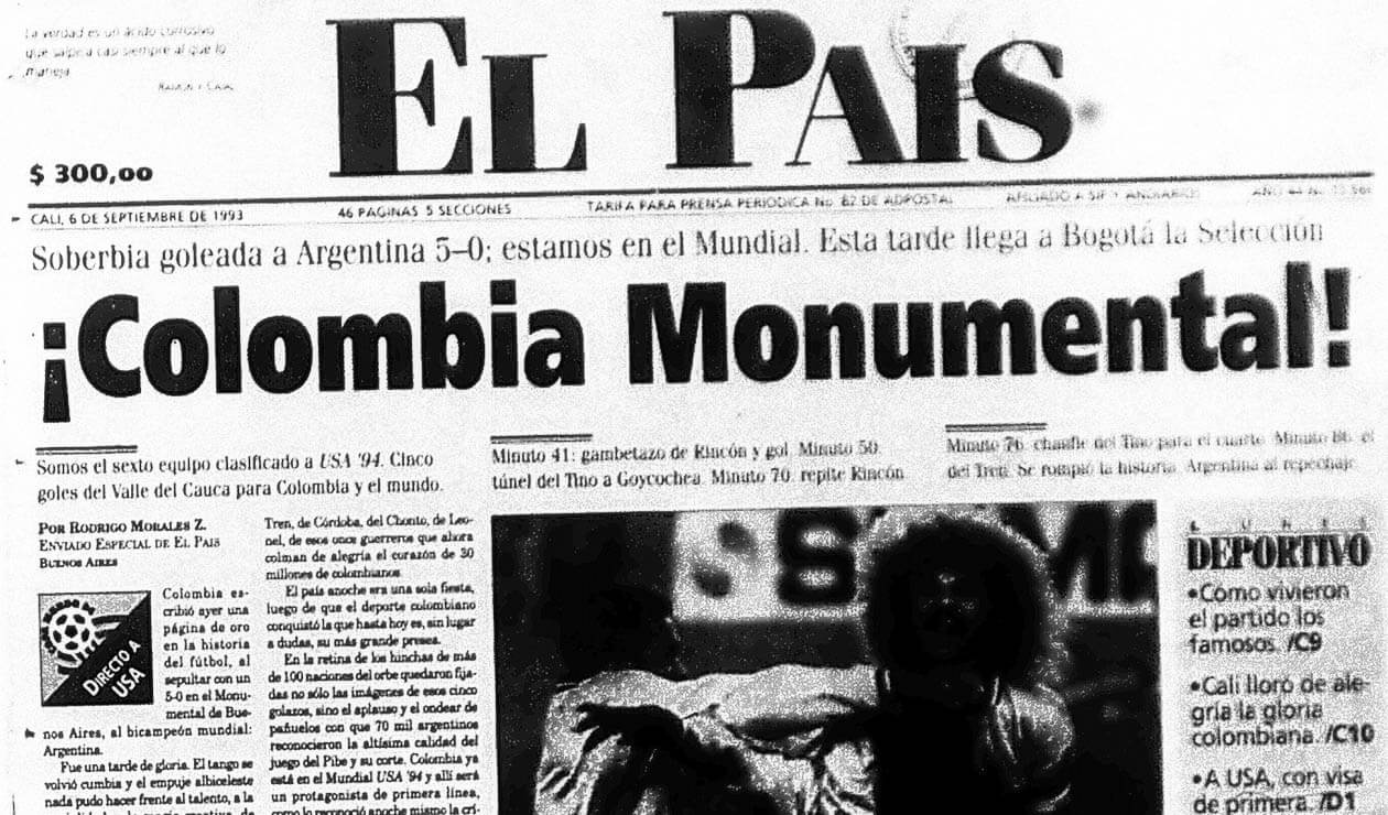 Portada del diario El País el 6 de septiembre de 1993 