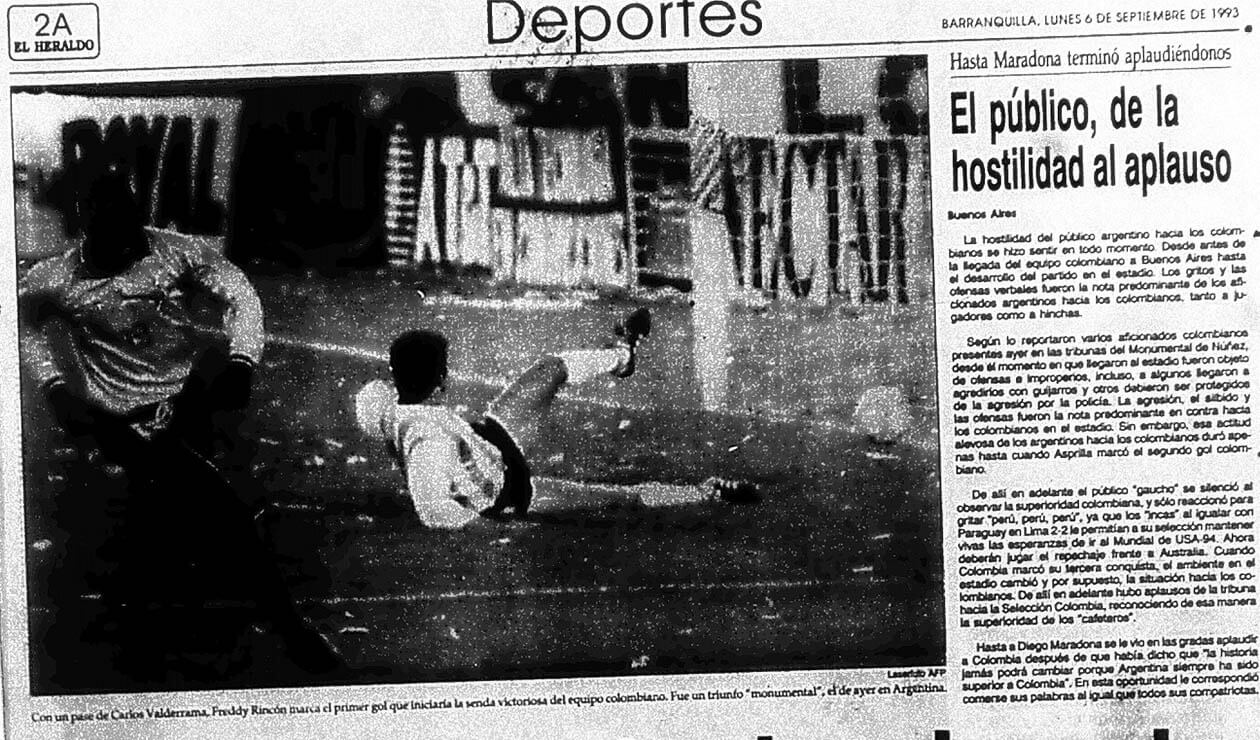 El diario El Heraldo y las reacciones por el triunfo de Colombia ante Argentina 5-0 