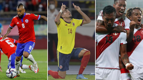 Selecciones de Chile, Colombia y Perú
