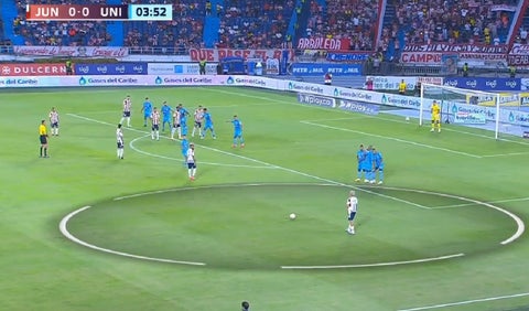 posible gol de Juanfer Quintero con Junior