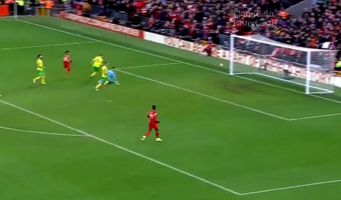 Primer gol de Luis Díaz en Liverpool