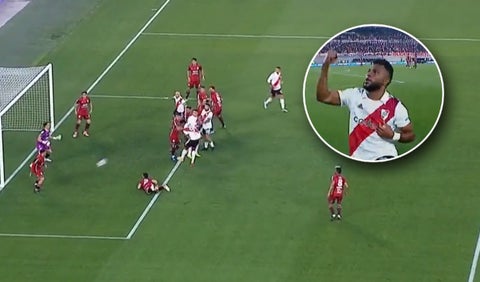 primer gol de Miguel Ángel Borja en el Monumental