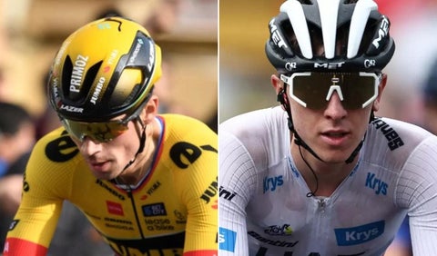 Primoz Roglic y Tadej Pogacar