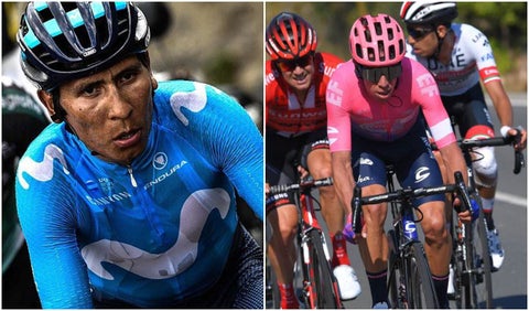 Nairo Quintana y Rigoberto Urán, ciclistas colombianos