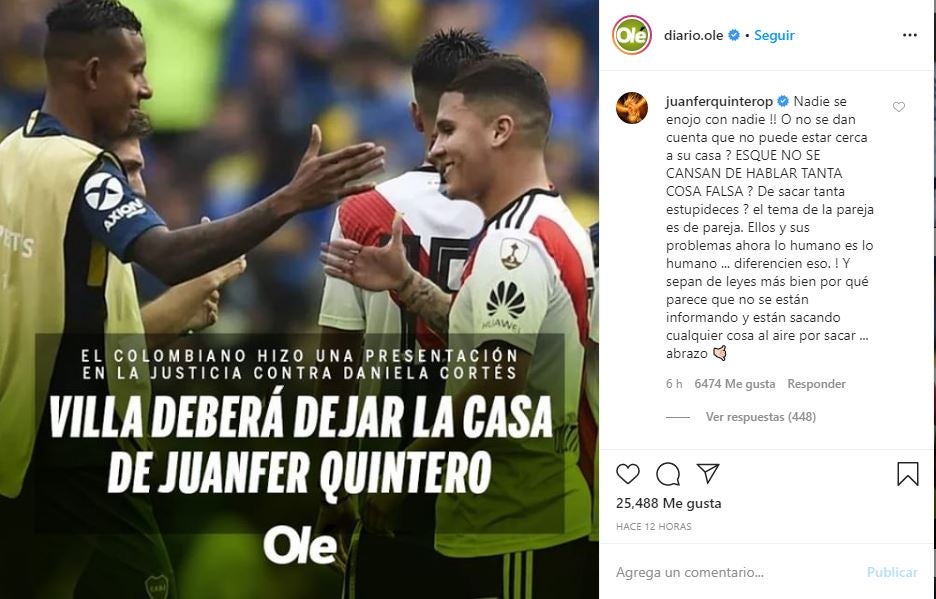 respuesta de Quintero