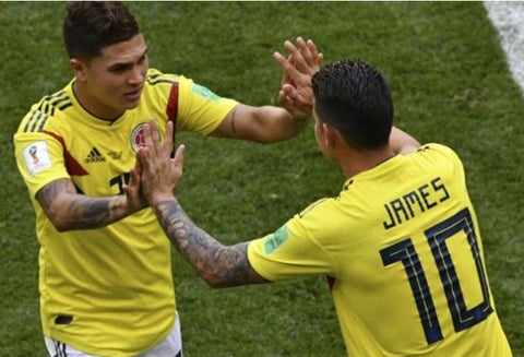 Juan Fernando Quintero y James Rodríguez.
