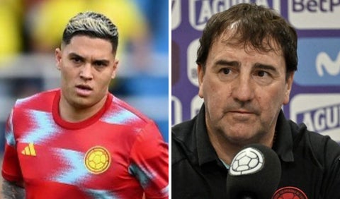 Juan Fernando Quintero y Néstor Lorenzo con la selección Colombia