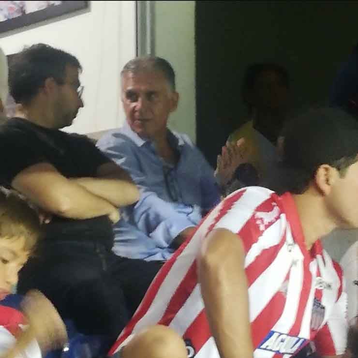 Carlos Queiroz en el estadio Metropolitano