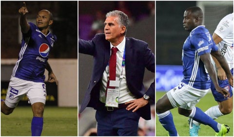 Juan David Pérez, Carlos Queiroz y Eliser Quiñones