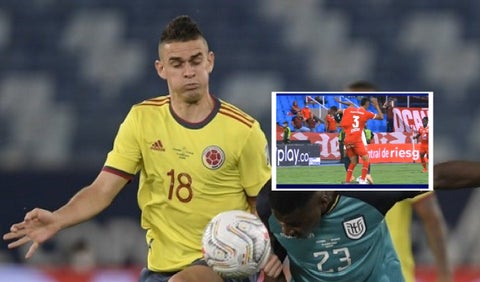 Rafal Santos Borré, acción de VAR del Cali