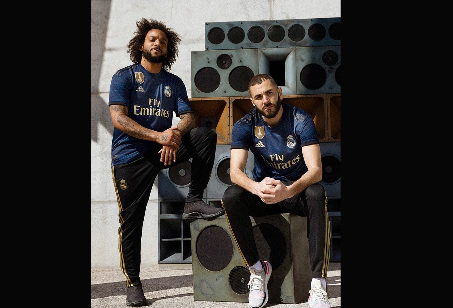 Los jugadores de Real Madrid portando la segunda camiseta de la temporada 2019/20