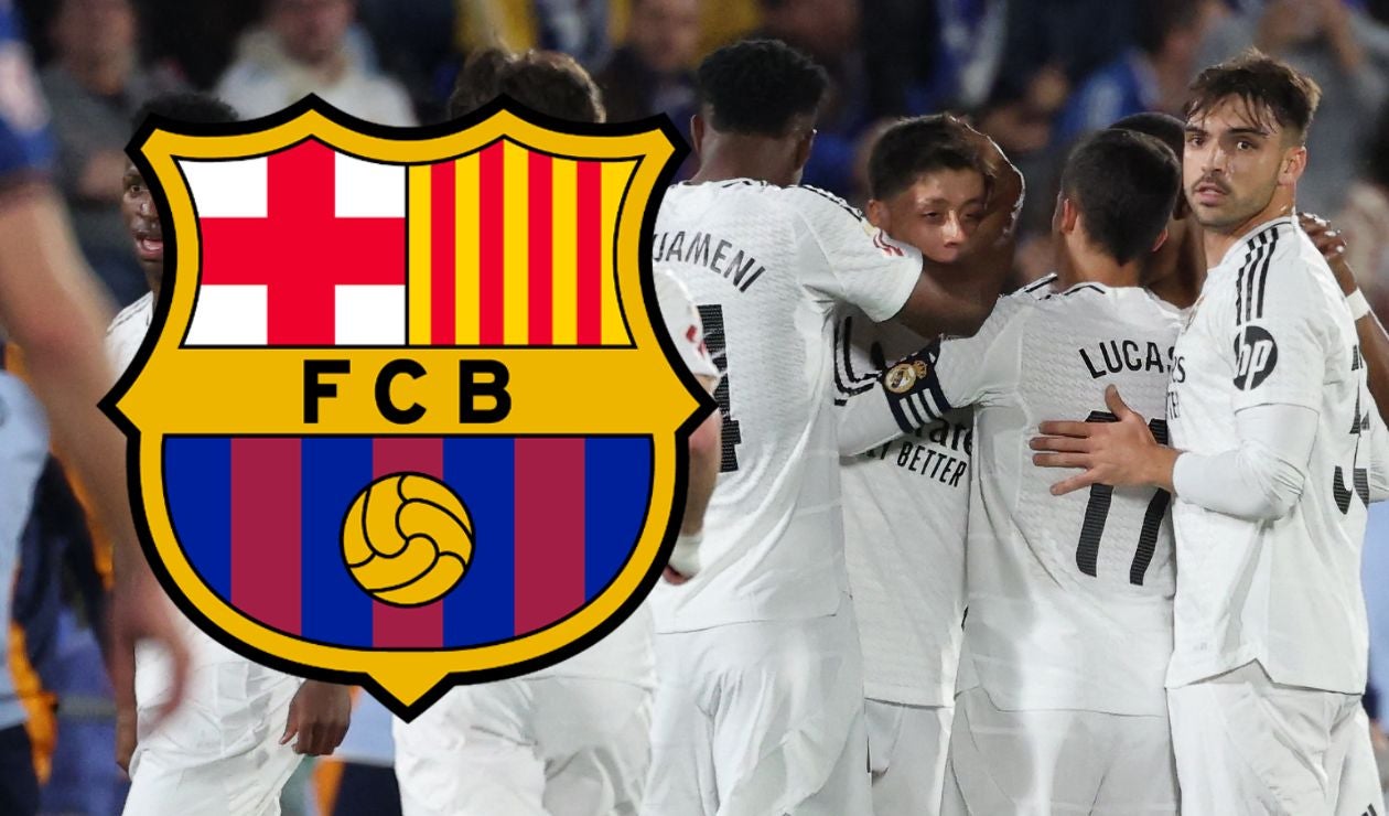 Real Madrid y escudo del Barcelona