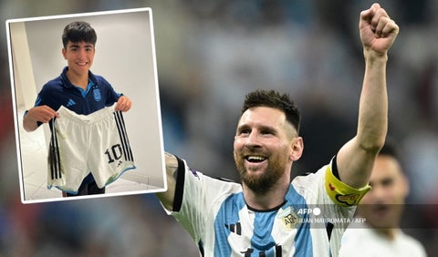 Regalo de Messi al hijo de Agüero