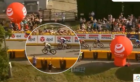 Remate de Sergio Higuita en el Tour de Polonia