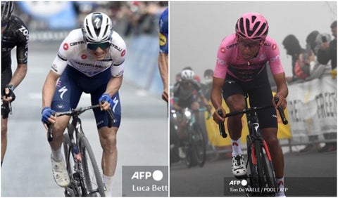 Evenepoel y Egan Bernal