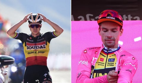 Remco Evenepoel y Primoz Roglic