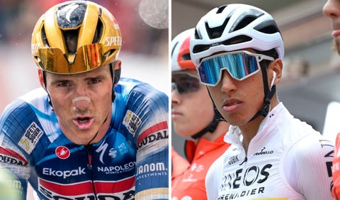 Remco Evenepoel y Egan Bernal, ciclistas del WorldTour