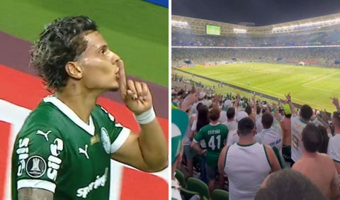 Richard Ríos mando a callar a los hinchas de Palmeiras