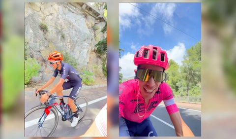 Rigoberto Urán y Richard Carapaz antes del Tour de Francia 2021