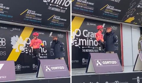 Rigoberto Urán en la O Gran Camiño