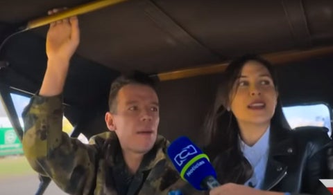 Rigoberto Urán, ciclista colombiano, y su esposa