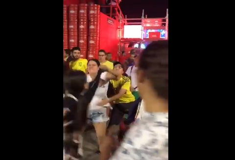 Riña de hichas de la Selección Colombia en Brasil