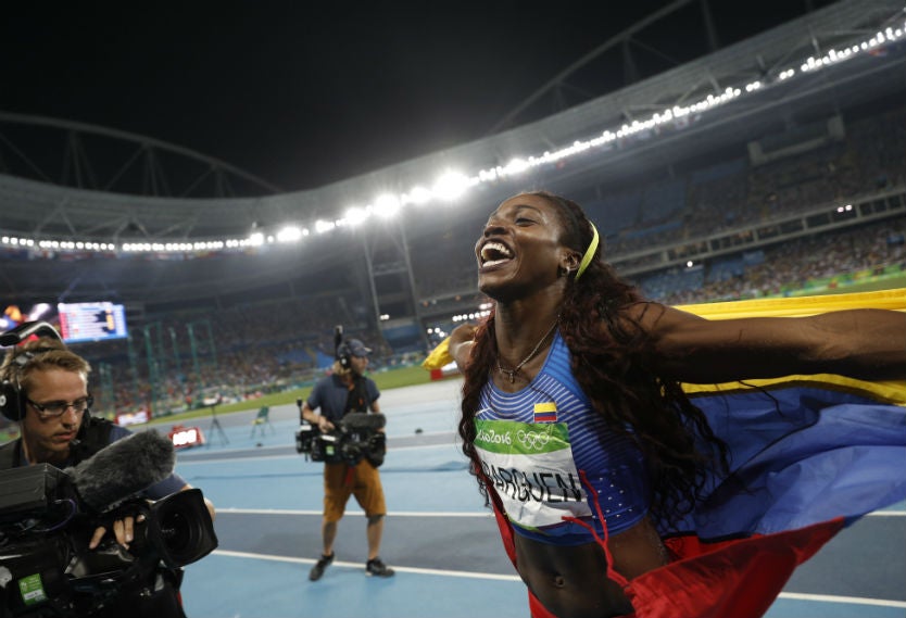 Caterine Ibargüen ganó el triple salto de los Olímpicos de Río 2016