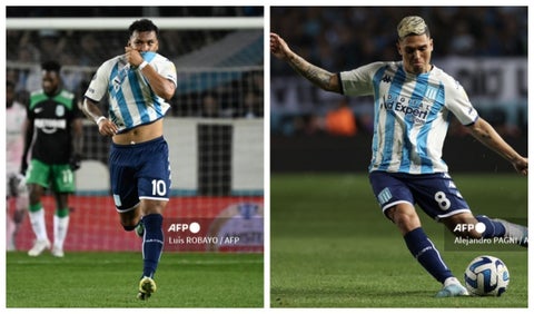 Roger Martínez y Juan Fernando Quintero en Racing