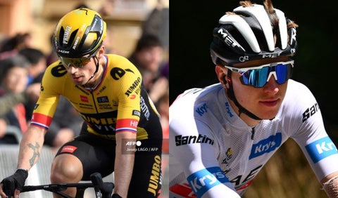 Primoz Roglic y Tadej Pogacar - Tre Valli Varesine 2023