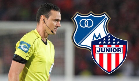 Wilmar Rolda, árbitro en Millonarios vs Junior; Superliga Betplay 2024