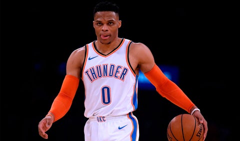 Russell Westbrook, base de los Thunder de Oklahoma City